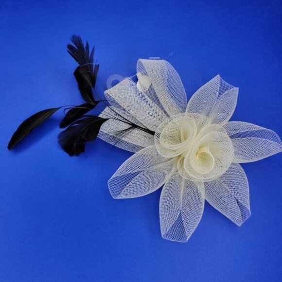 Cream Fascinator Hair Clip Flower Corsage Flower Floral Hair Accessory main image 7